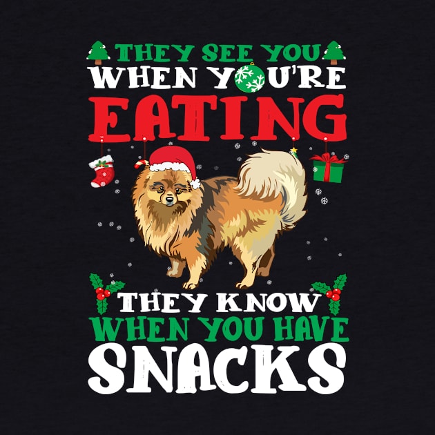 Christmas Dog Eating Snacks by CyberpunkTees